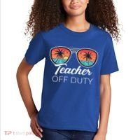 Teacher Off Duty Tropical Vacation Kids T-Shirt thumb 2