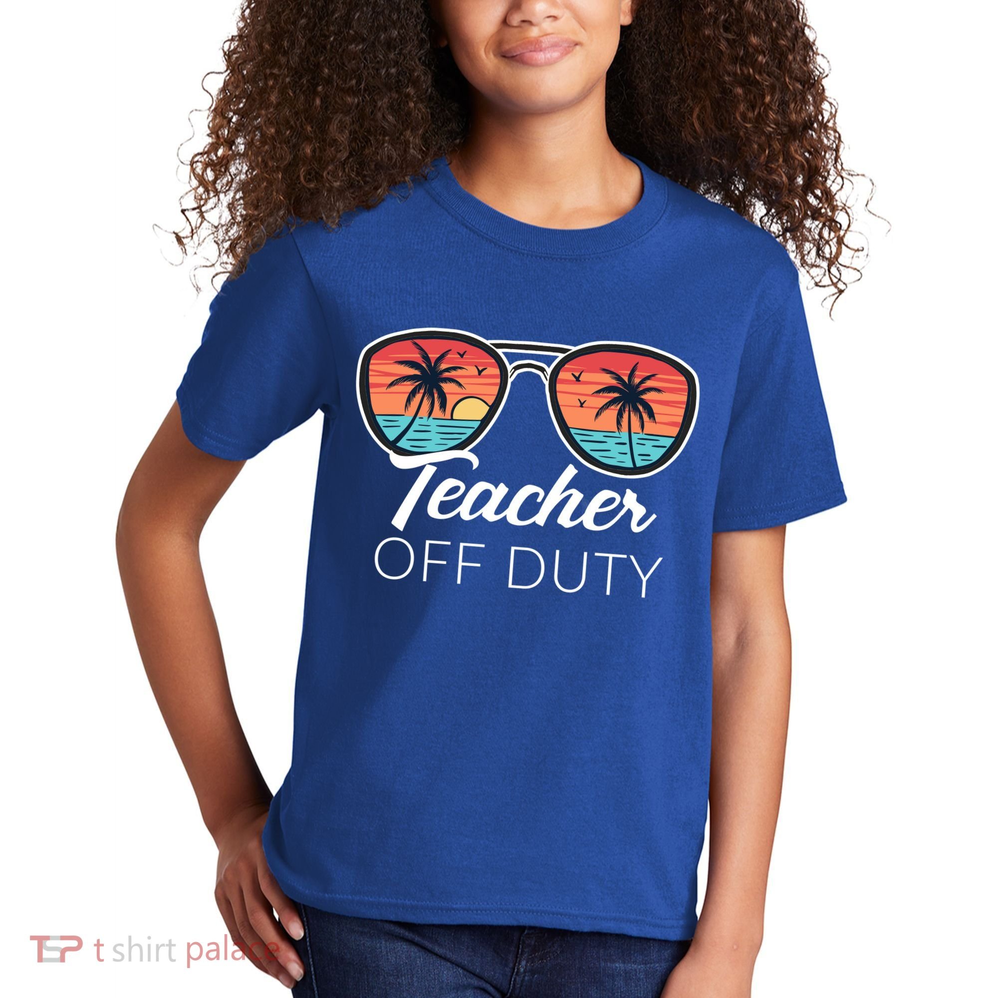 Teacher Off Duty Tropical Vacation Kids T-Shirt