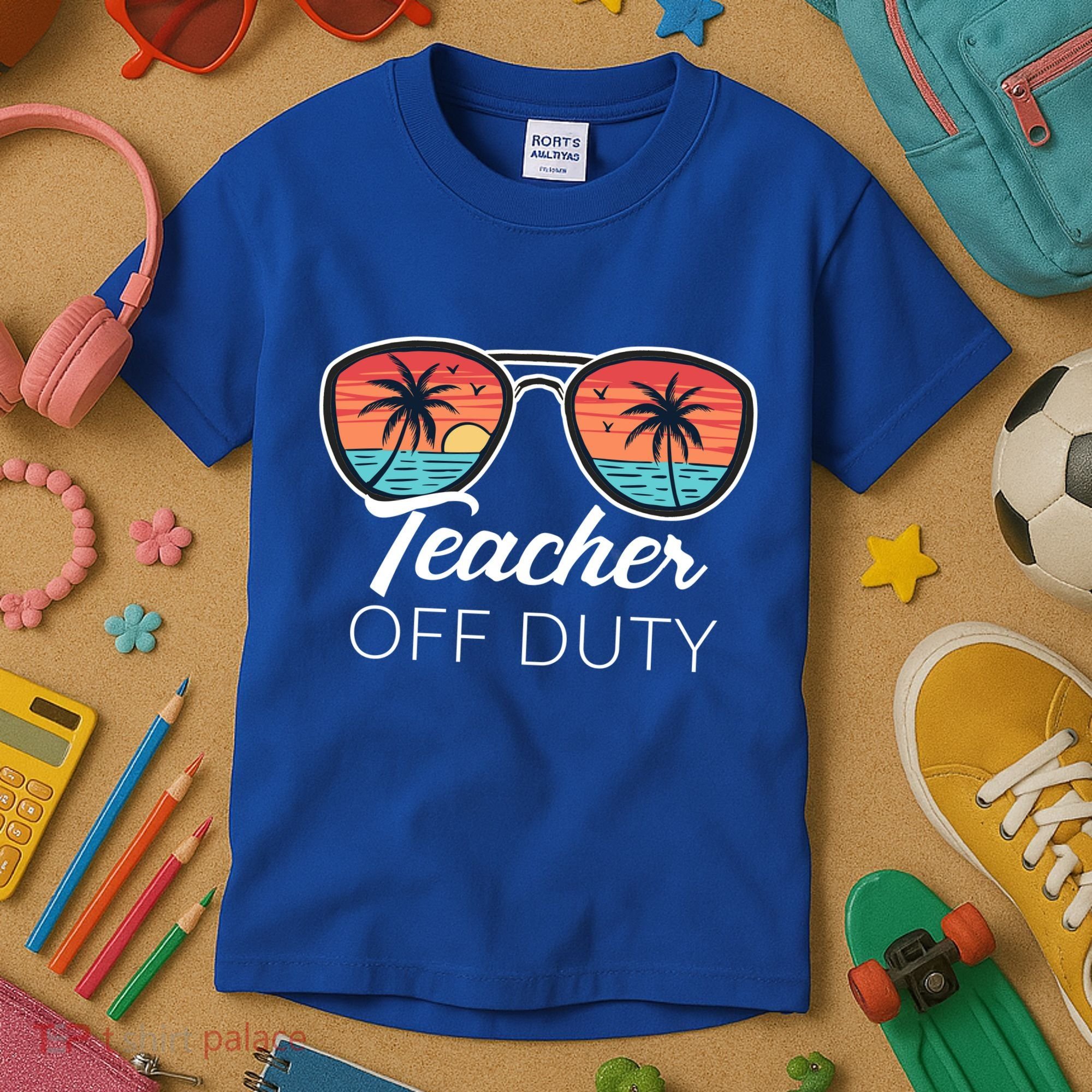 Teacher Off Duty Tropical Vacation Kids T-Shirt