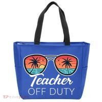 Teacher Off Duty Tropical Vacation Tote Bag thumb 0