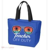 Teacher Off Duty Tropical Vacation Tote Bag thumb 3