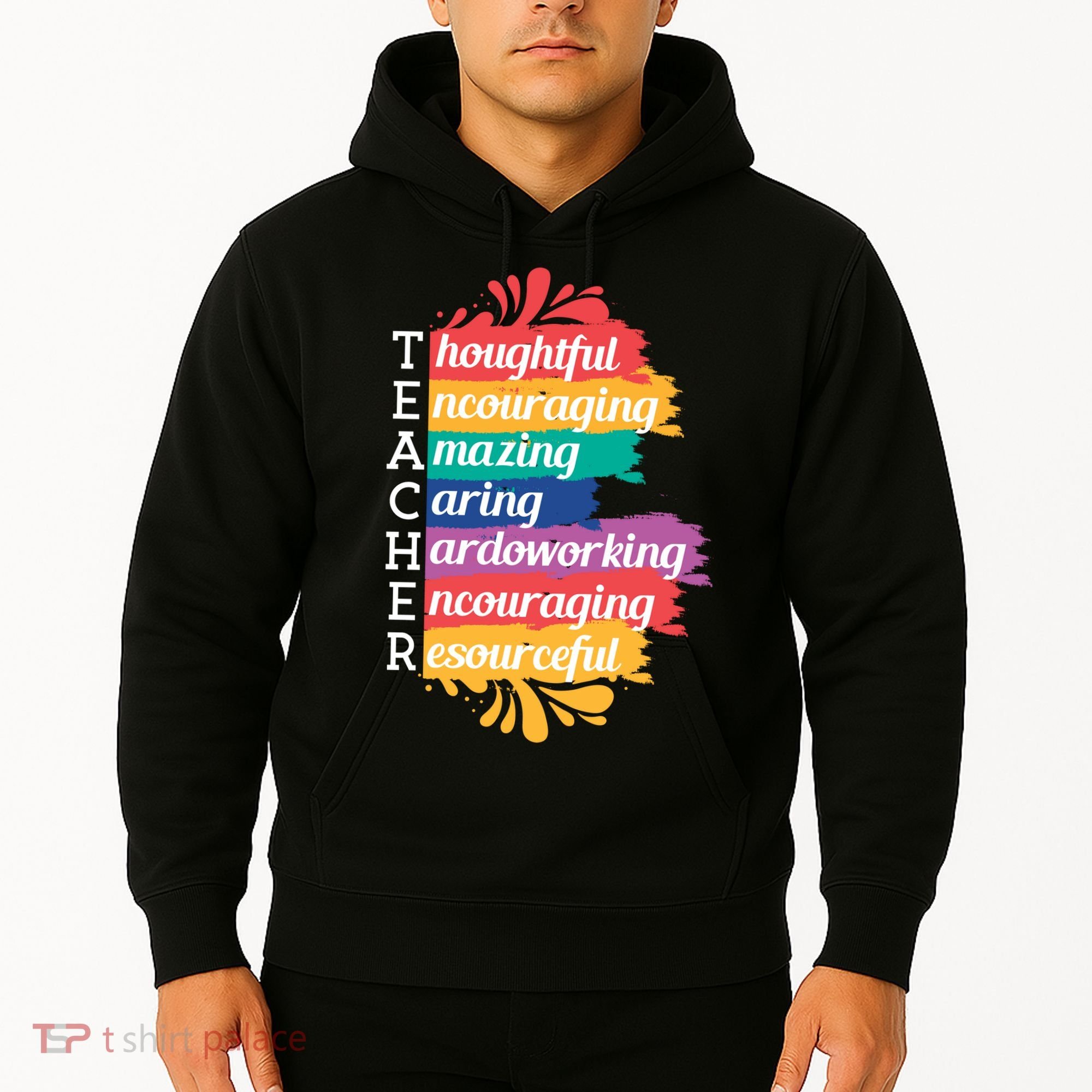 Teacher Rainbow Quote Hoodie