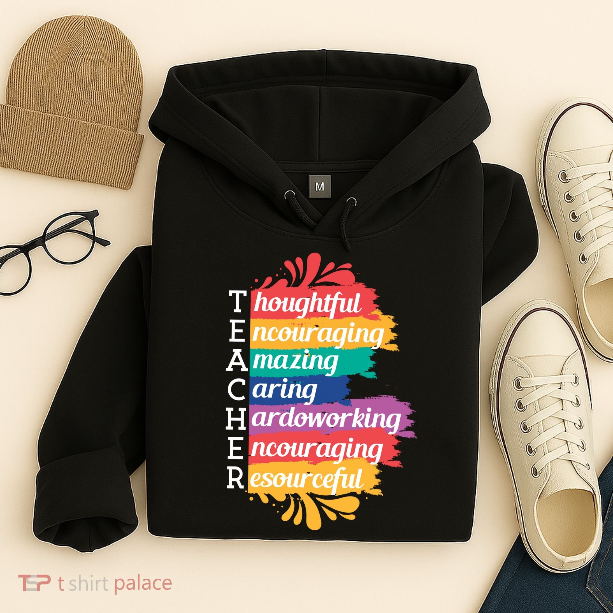 Teacher Rainbow Quote Hoodie