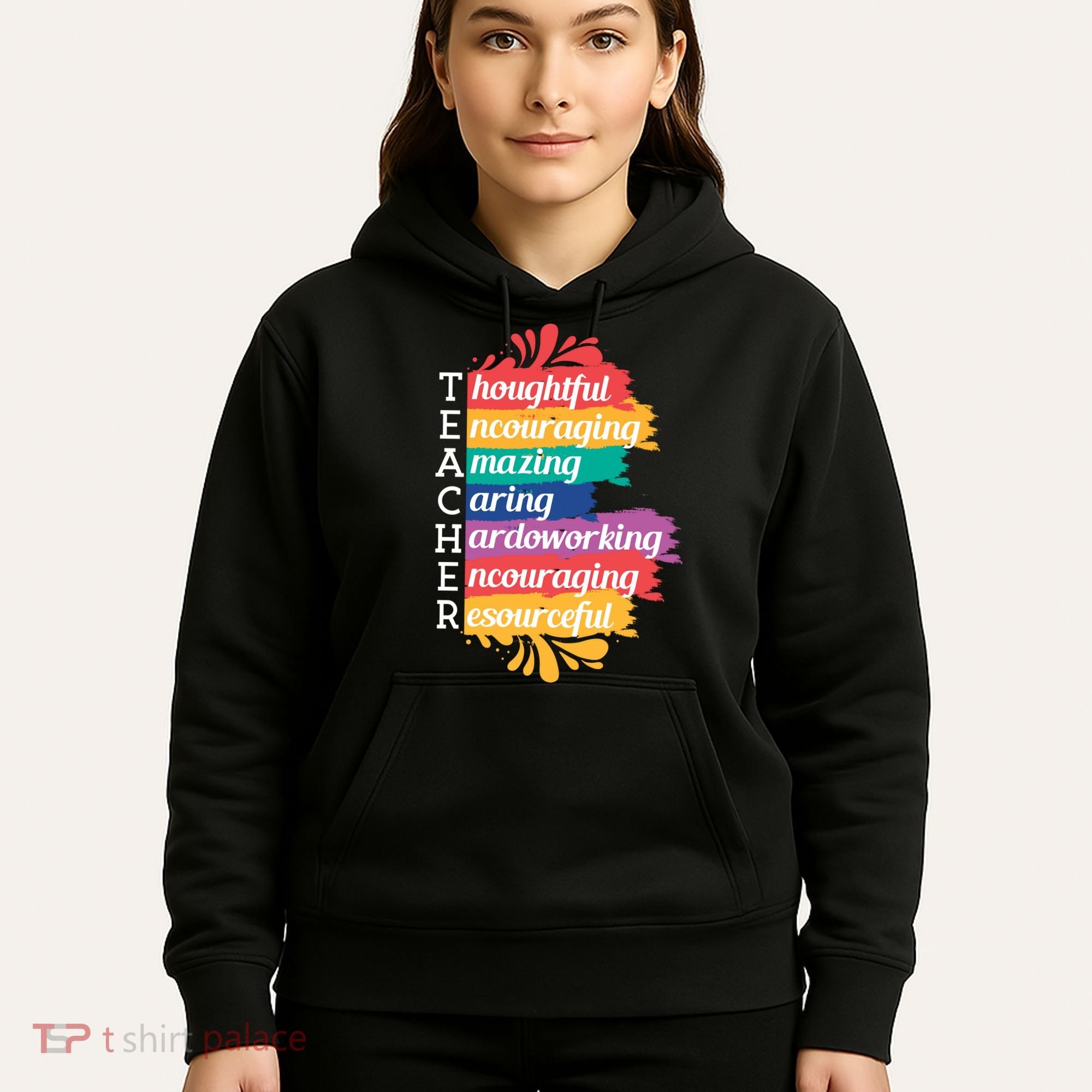 Teacher Rainbow Quote Hoodie