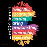 Teacher Rainbow Quote Bucket Hat thumb 4