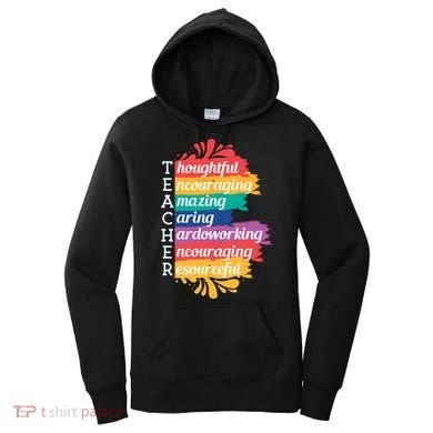 Teacher Rainbow Quote Women's Hoodie