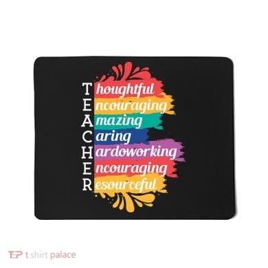 Teacher Rainbow Quote Mousepad