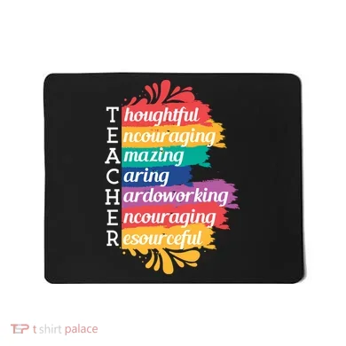 Teacher Rainbow Quote Mousepad