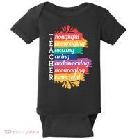 Teacher Rainbow Quote Baby Bodysuit thumb 0