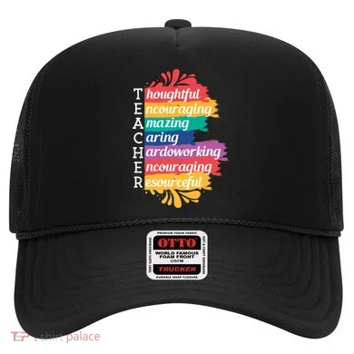 Teacher Rainbow Quote Hat