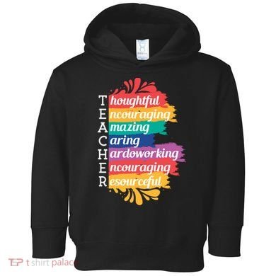 Teacher Rainbow Quote Toddler Hoodie