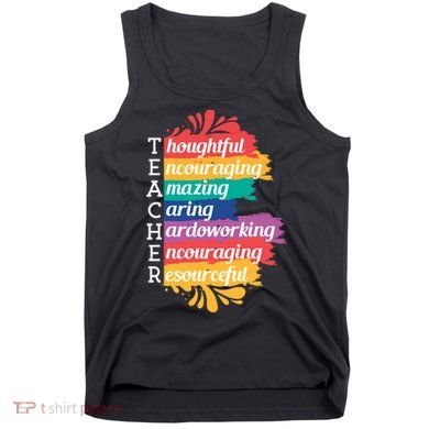 Teacher Rainbow Quote Tank Top