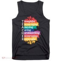 Teacher Rainbow Quote Tank Top thumb 0