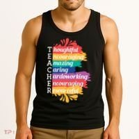 Teacher Rainbow Quote Tank Top thumb 3