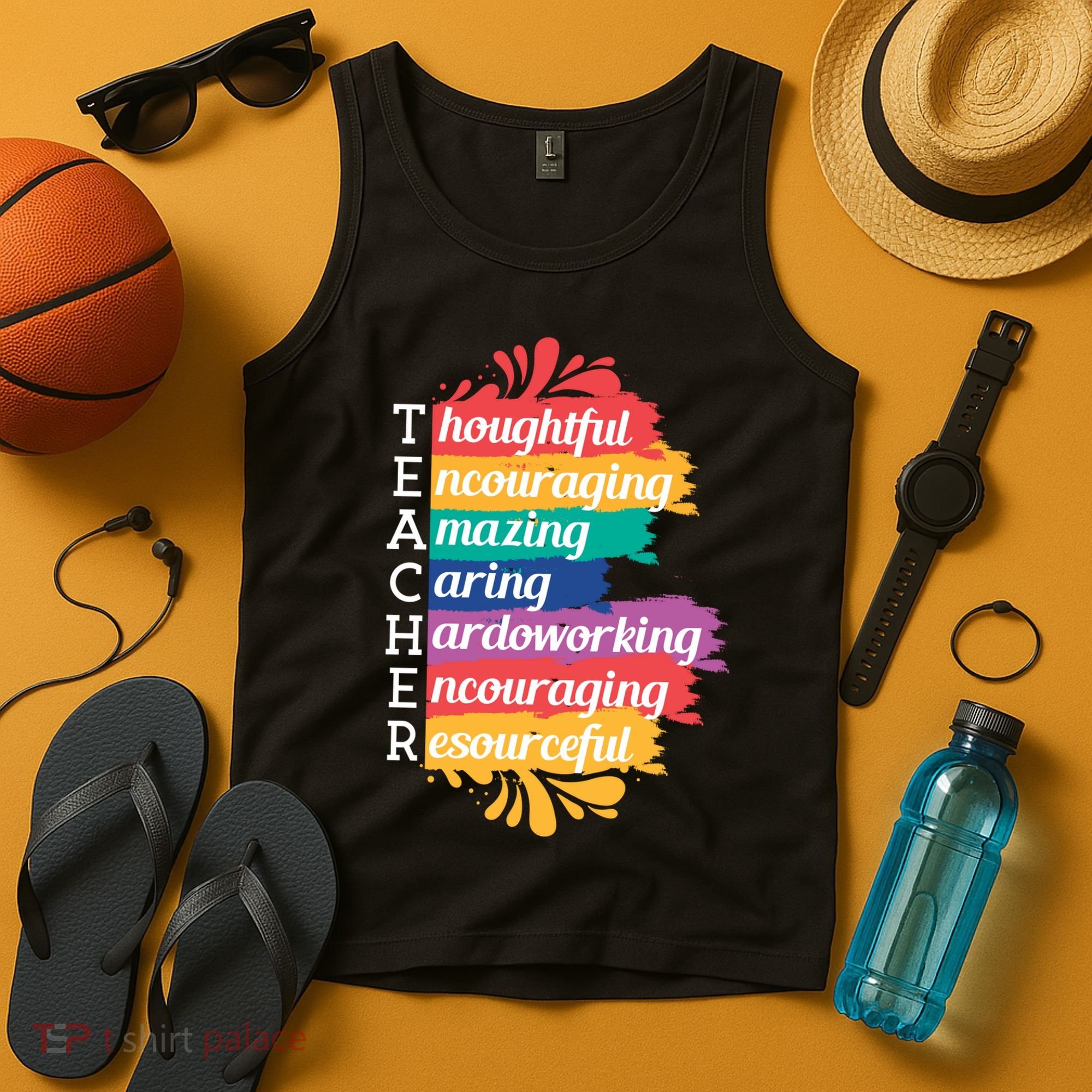 Teacher Rainbow Quote Tank Top