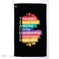 Teacher Rainbow Quote Golf Towel thumb 0