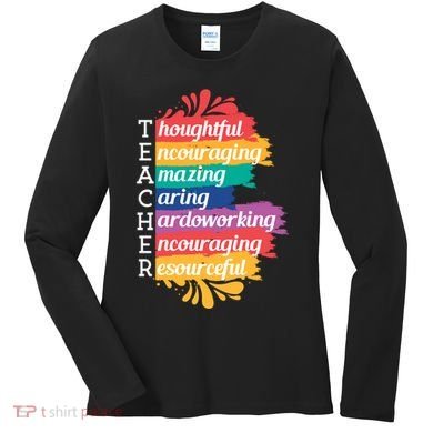 Teacher Rainbow Quote Women's Long Sleeve Shirt