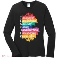 Teacher Rainbow Quote Women's Long Sleeve Shirt thumb 0