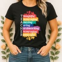 Teacher Rainbow Quote Women's T-Shirt thumb 2