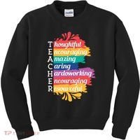 Teacher Rainbow Quote Kids Sweatshirt thumb 0