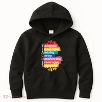 Teacher Rainbow Quote Kids Hoodie thumb 0
