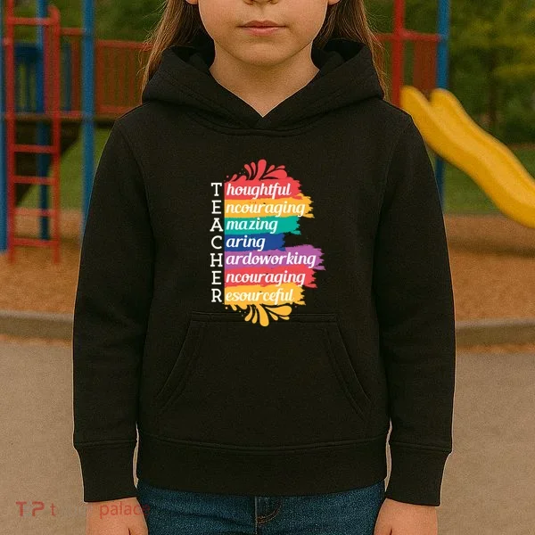 Teacher Rainbow Quote Kids Hoodie