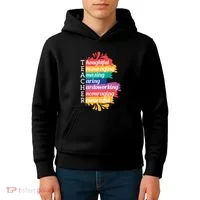 Teacher Rainbow Quote Kids Hoodie thumb 4
