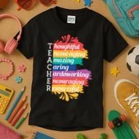 Teacher Rainbow Quote Kids T-Shirt thumb 3