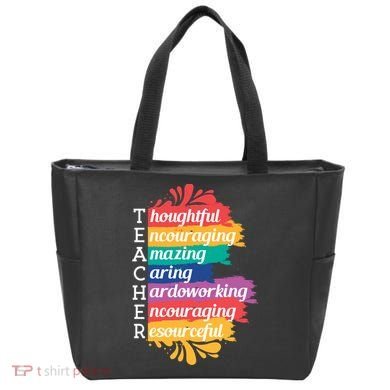 Teacher Rainbow Quote Tote Bag