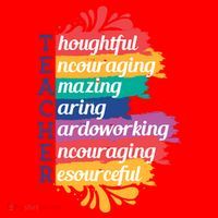 Teacher Rainbow Quote Santa Hat thumb 1