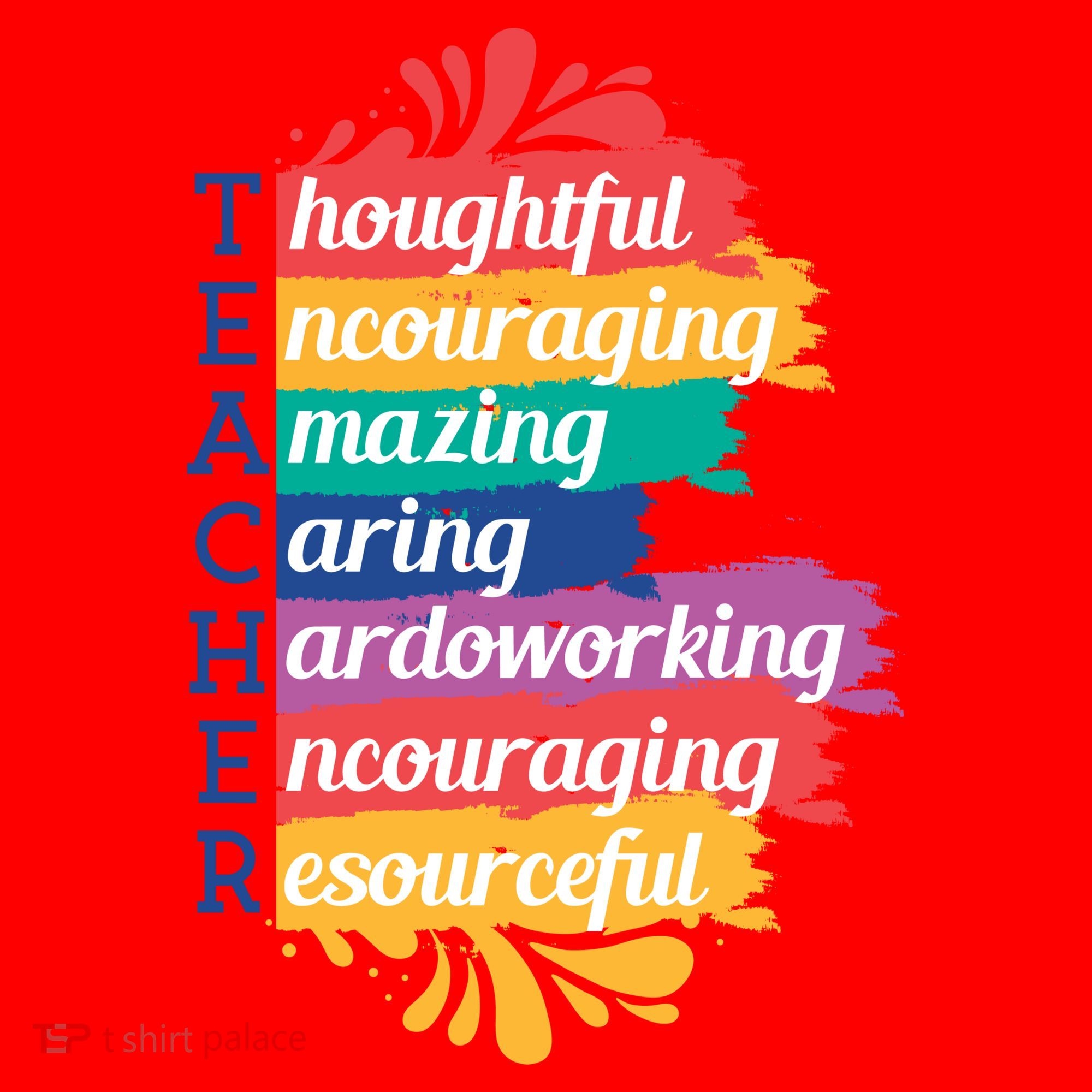 Teacher Rainbow Quote Santa Hat