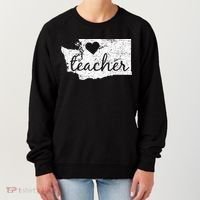 Teacher Red For Ed Washington Public Education Women's Sweatshirt thumb 0
