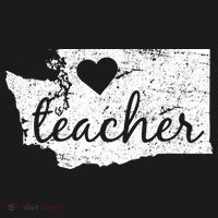 Teacher Red For Ed Washington Public Education Bucket Hat thumb 4
