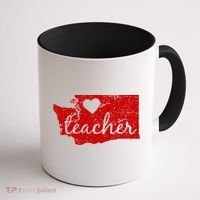 Teacher Red For Ed Washington Public Education Coffee Mug thumb 1