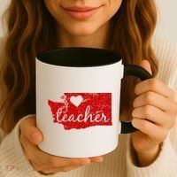 Teacher Red For Ed Washington Public Education Coffee Mug thumb 3