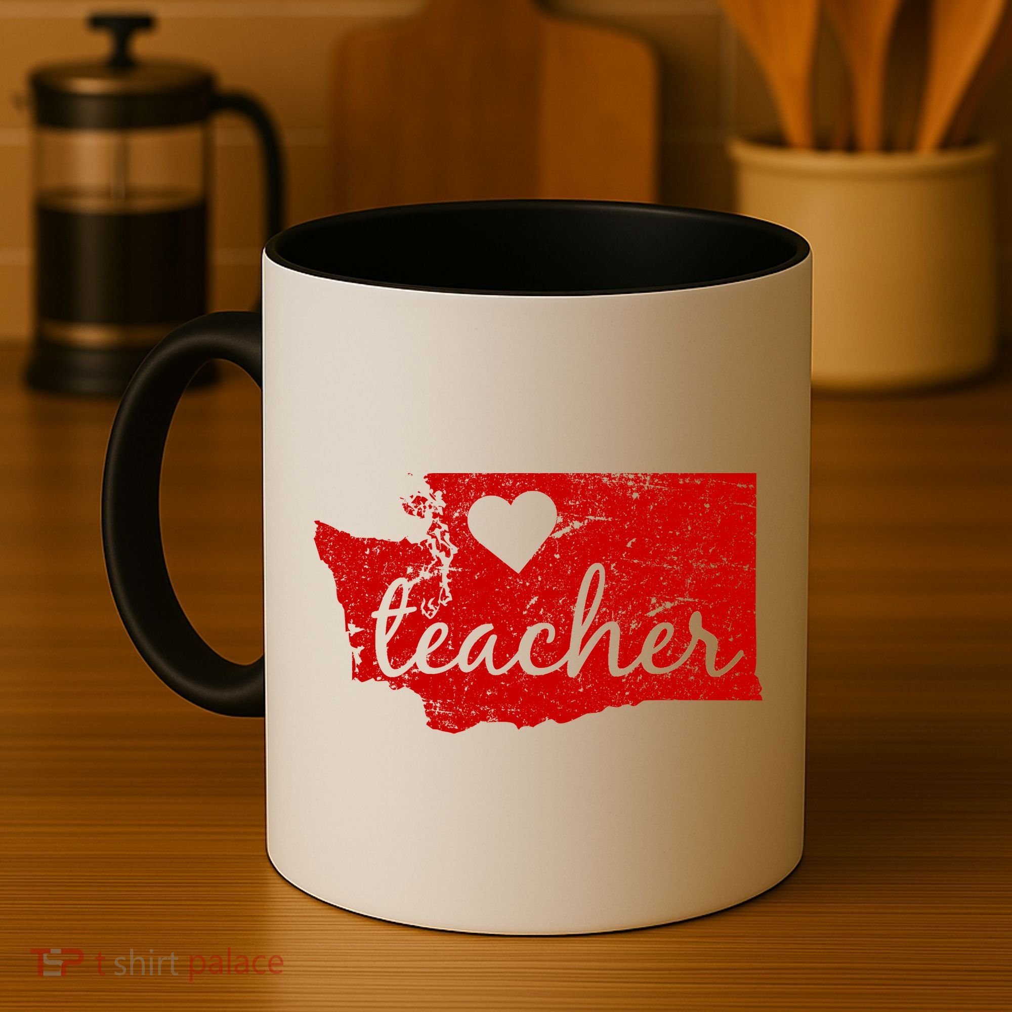 Teacher Red For Ed Washington Public Education Coffee Mug