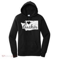 Teacher Red For Ed Washington Public Education Women's Hoodie thumb 0
