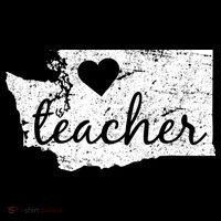 Teacher Red For Ed Washington Public Education Women's Hoodie thumb 2