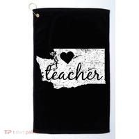 Teacher Red For Ed Washington Public Education Golf Towel thumb 0