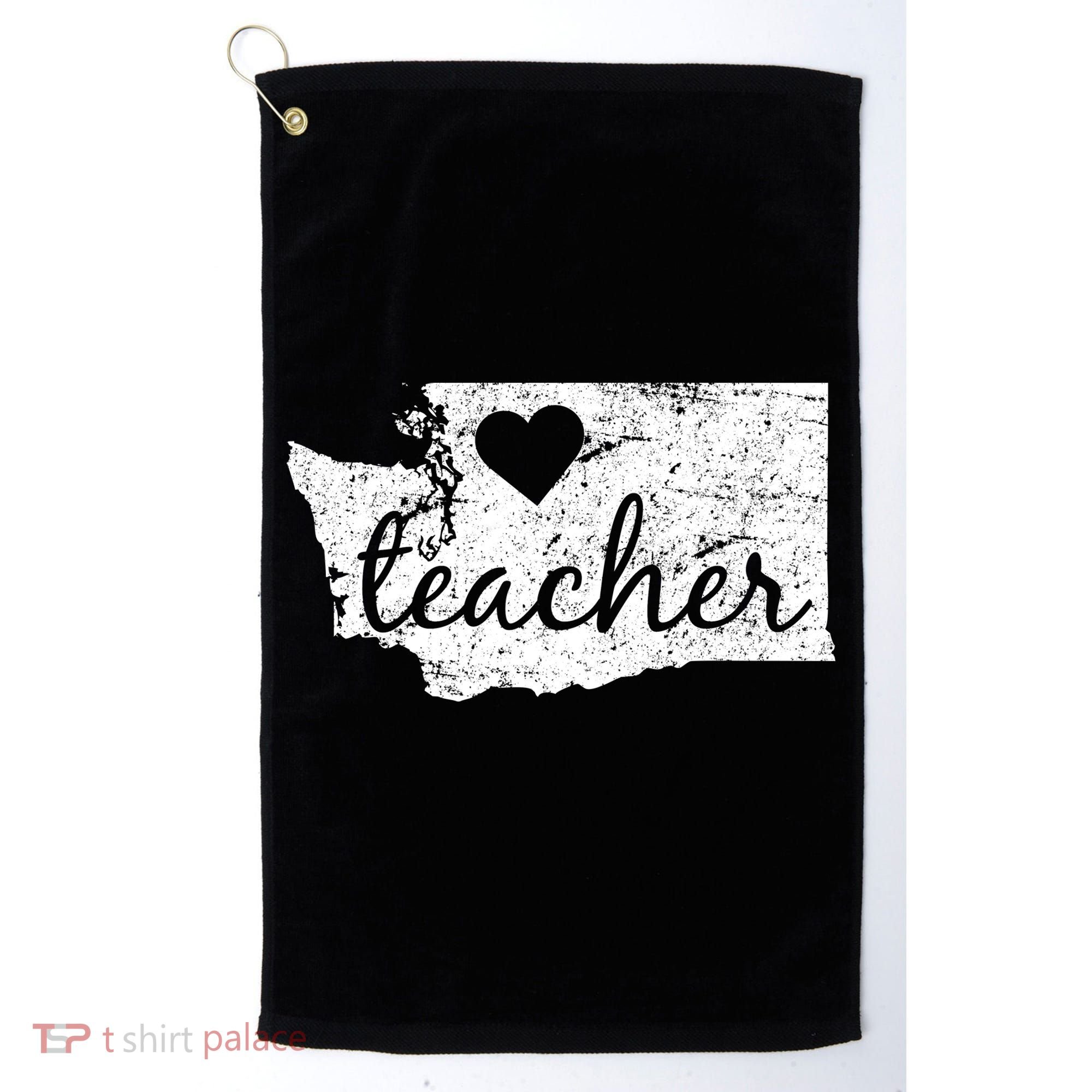 Teacher Red For Ed Washington Public Education Golf Towel
