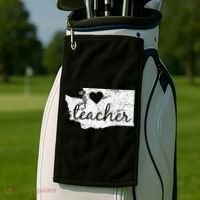 Teacher Red For Ed Washington Public Education Golf Towel thumb 2