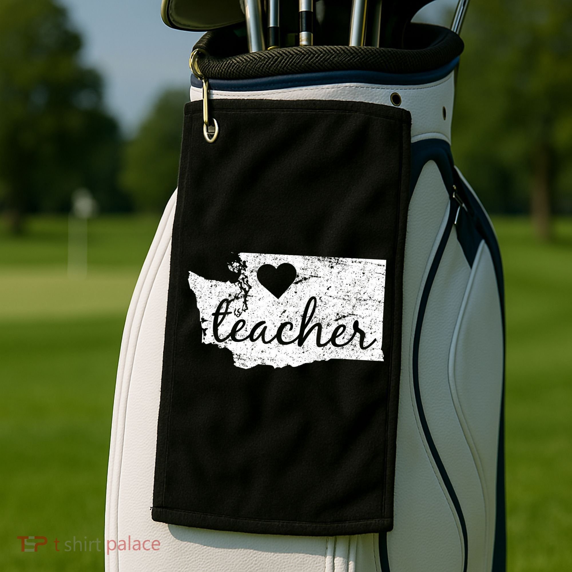 Teacher Red For Ed Washington Public Education Golf Towel