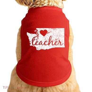 Teacher Red For Ed Washington Public Education Doggie Tank