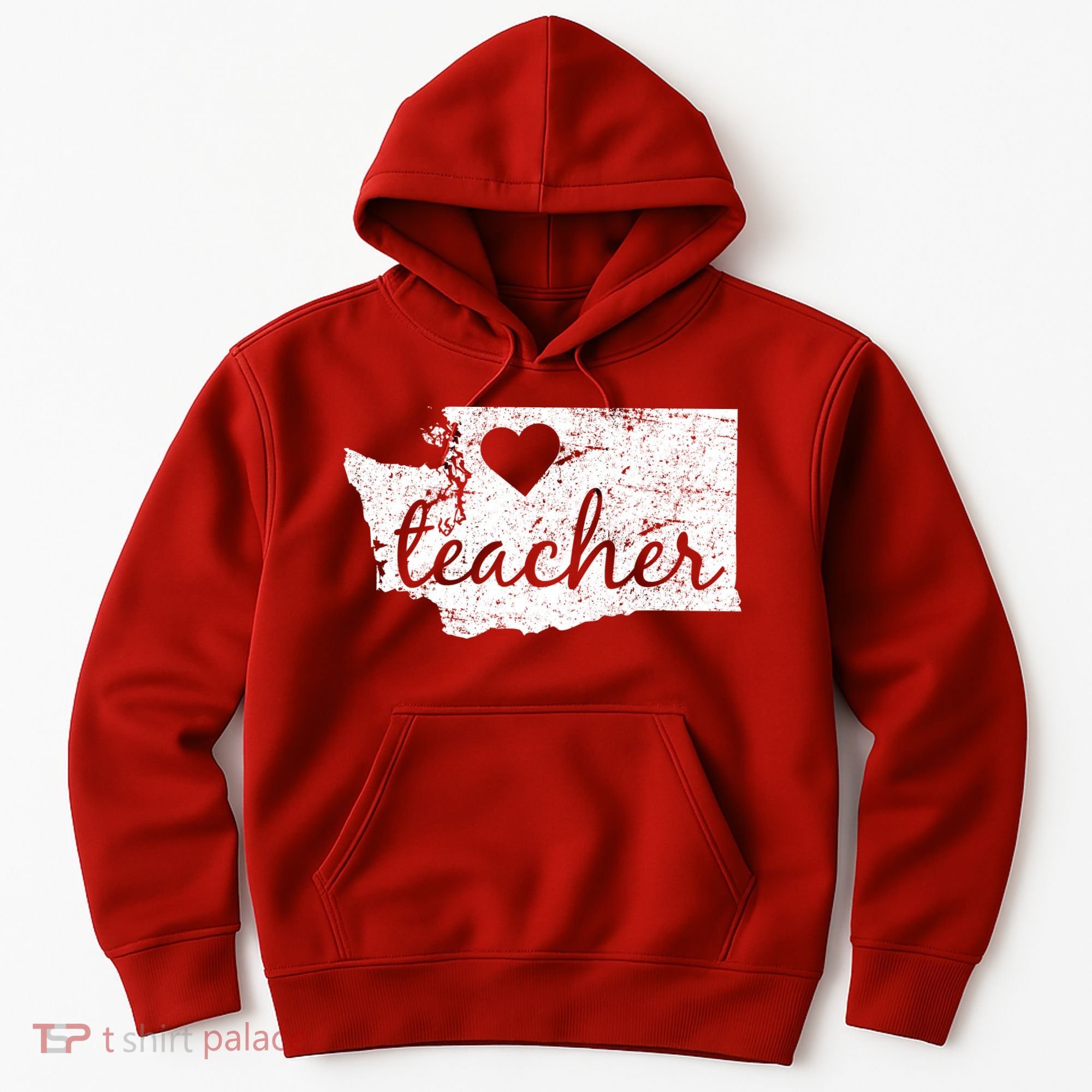 Teacher Red For Ed Washington Public Education Hoodie