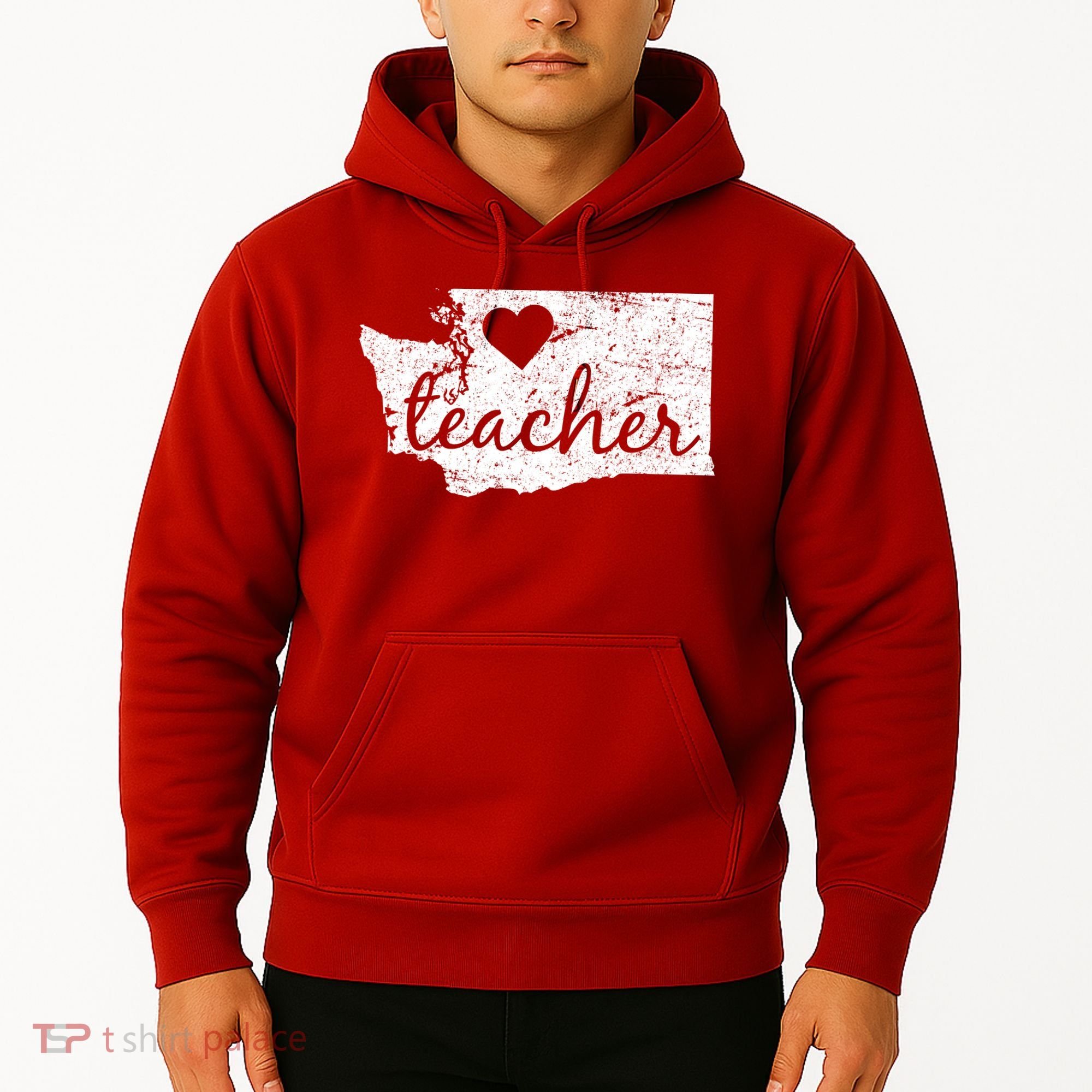 Teacher Red For Ed Washington Public Education Hoodie