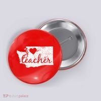 Teacher Red For Ed Washington Public Education Button thumb 0