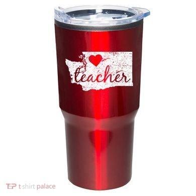 Teacher Red For Ed Washington Public Education Tumbler
