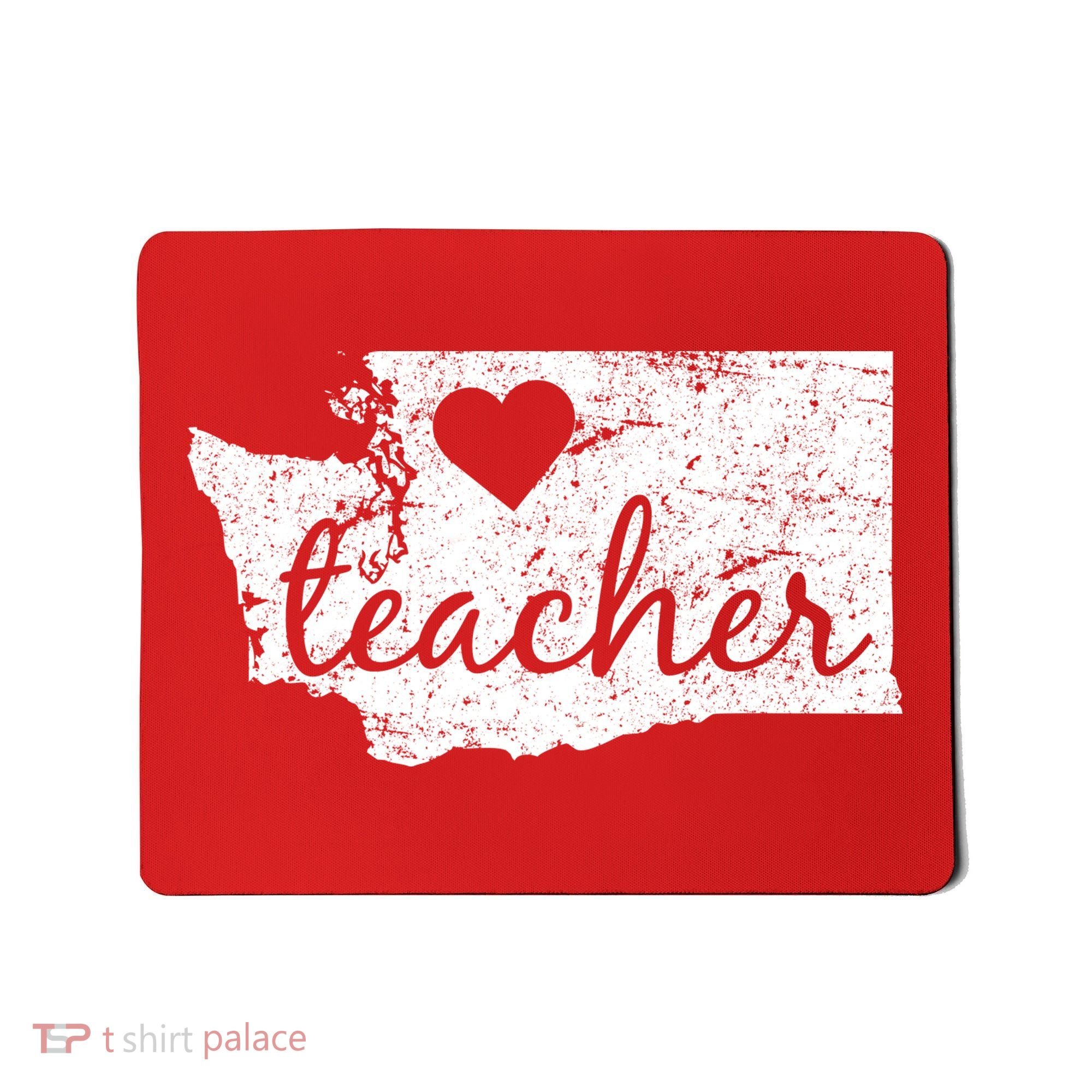Teacher Red For Ed Washington Public Education Mousepad