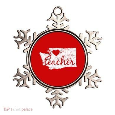 Teacher Red For Ed Washington Public Education Ornament