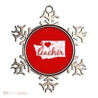 Teacher Red For Ed Washington Public Education Ornament thumb 0